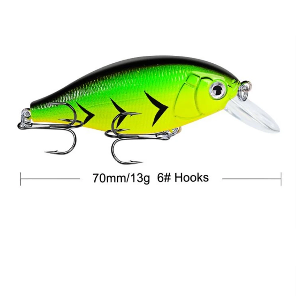 1pcs/lot Crankbait Fishing Artificial Hard Lure 13g 7cm Pesca Swimfish Crank Bait Bass Pike Perch Fishing Lure Wobblers