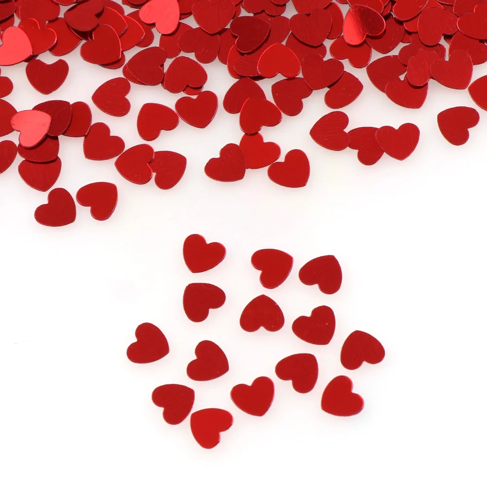 

About 15g Red Heart Nail Glitter Mix Size Ultrathin Laser Sequins Nails Art Decoration For DIY Nail Art Tools
