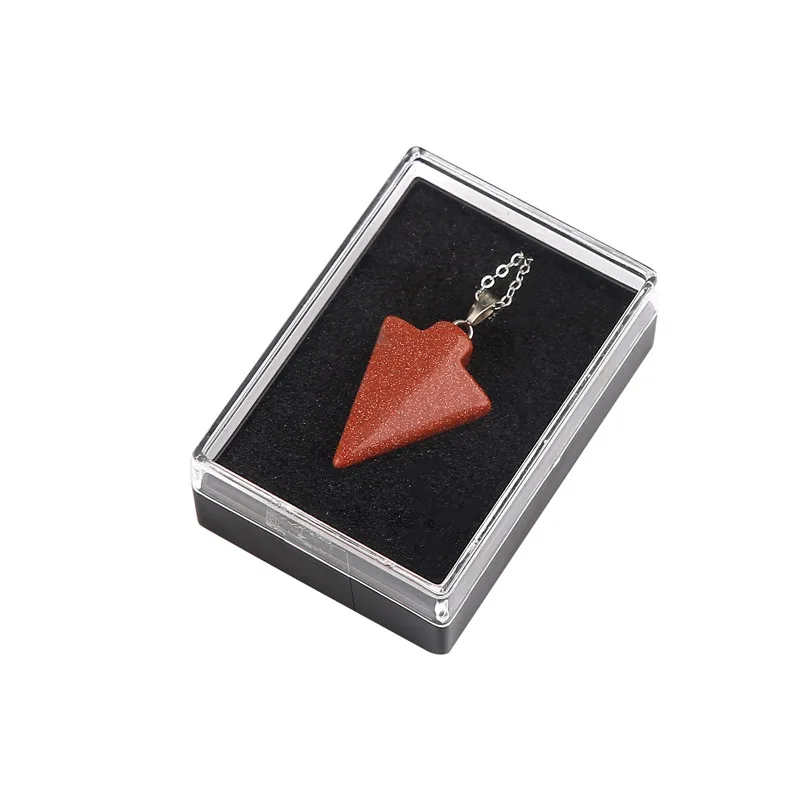 Fashion Natural  Pink Quartz Stone Pendants Charms Triangle Arrow For Necklace Making 12pcs Wholesale Free Shipping  2018