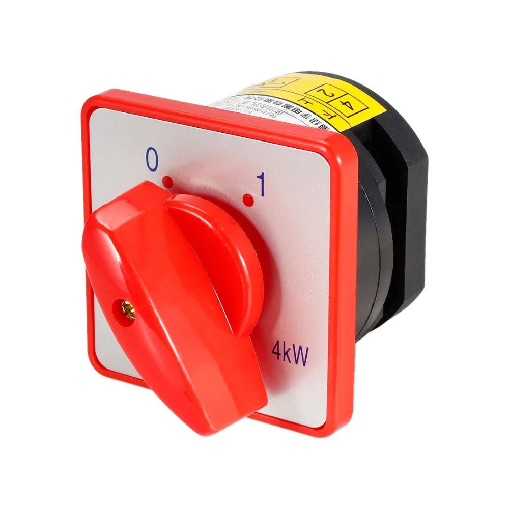 

Uxcell Changeover Switch 2/3 Position Rotary Selector Cam Switch Panel Mount Latching Ui 550/660V Ith 20/25A 4/6/8 Terminals