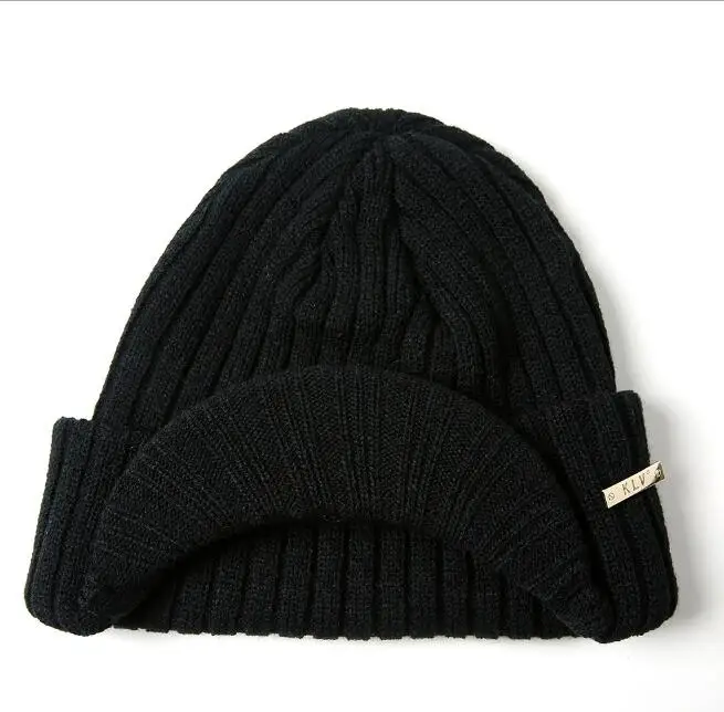 2019 جديد أزياء الرجال المرأة قبعة شريطية قبعة مشغولة من الخيط مع حافة لينة الدافئة بلغت ذروتها كاب الخريف الشتاء الرجال النساء الرياضة التزلج...