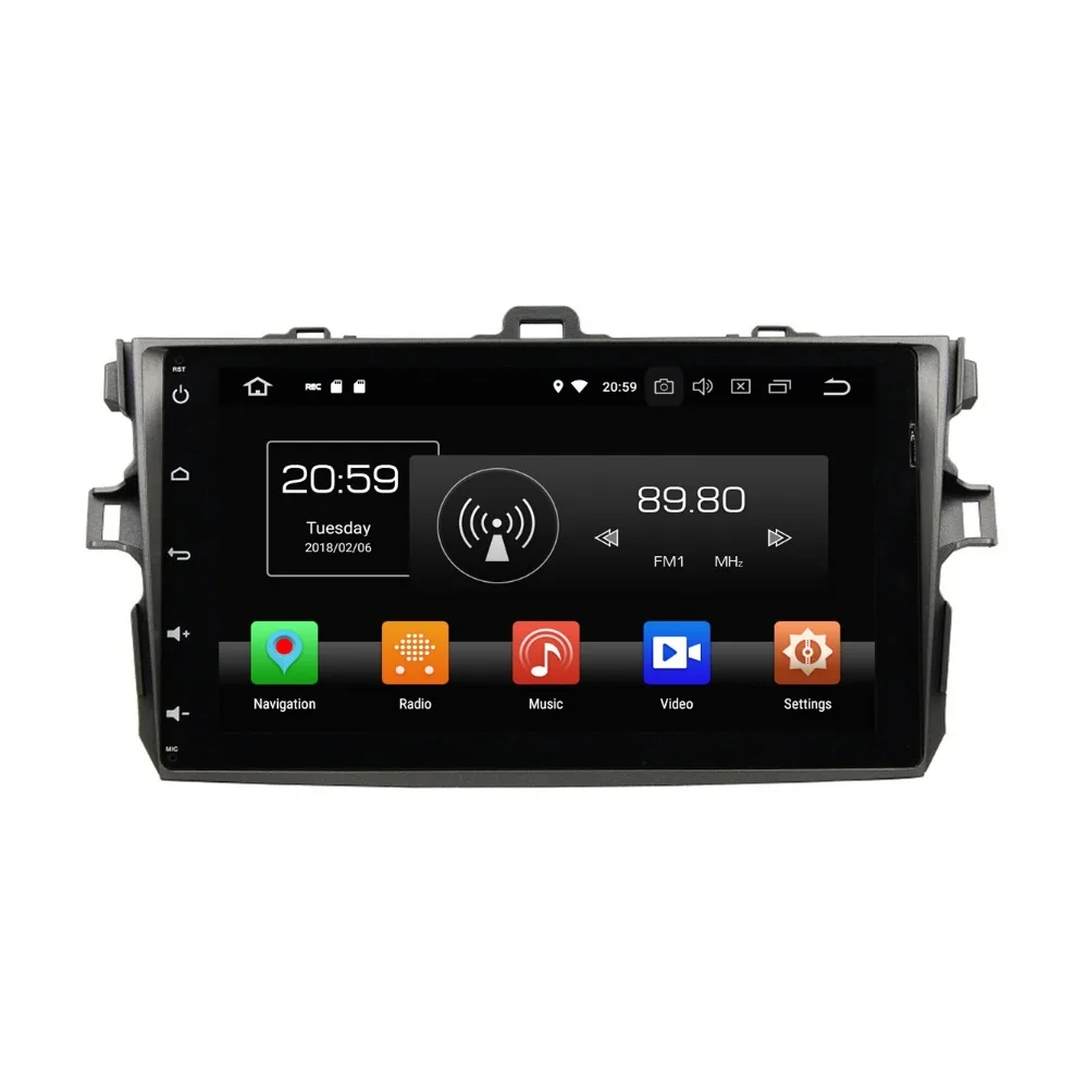 Discount 4GB+32GB Octa Core 9" Android 8.0 Car Radio DVD Multimedia GPS for Toyota Corolla 2006 2007 2008 2009 2010 2011 WIFI Bluetooth 0