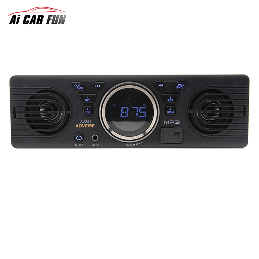 Bluetooth AV252 12V Car Radio Tuner loudspeaker In dash Audio MP3 Player Car Stereo FM Radio EDR