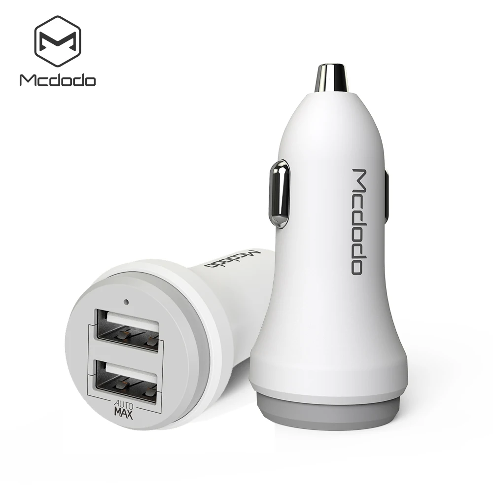 Автомобильное зарядное устройство Mcdodo с двумя USB портами 2 4 а быстрая зарядка для