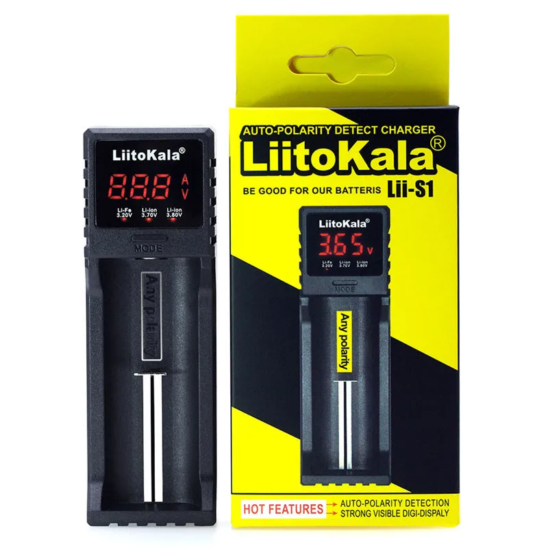 LiitoKala Lii-PD4 Lii-PL4 S1 зарядное устройство для 18650 26650 21700 AA AAA 18350 V/3,7 V/3,2 V/1,2 V/1,5 V литиевая NiMH батарея - Цвет: Lii- S1