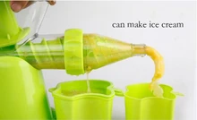 Fabricante do Creme de Gelo multifuncional Rotativo DIY Sorvete de Fruta vegetal Espremedor Espremedor Doméstico Portátil SEGURO de suco de frutas