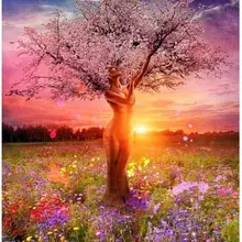 Алмазная живопись сексуальная женщина деревья пейзаж на заказ алмазная живопись поли декоративная вышивка мозаикой на фотографии ручка