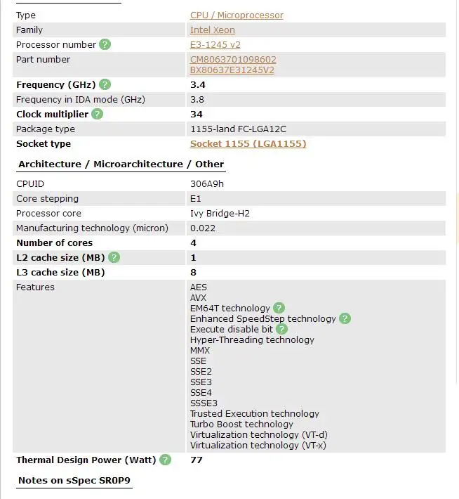 Процессор Intel Xeon E3-1245 V2 E3 1245 V2 ПК настольный компьютер Процессор четырехъядерный процессор LGA1155 настольный процессор