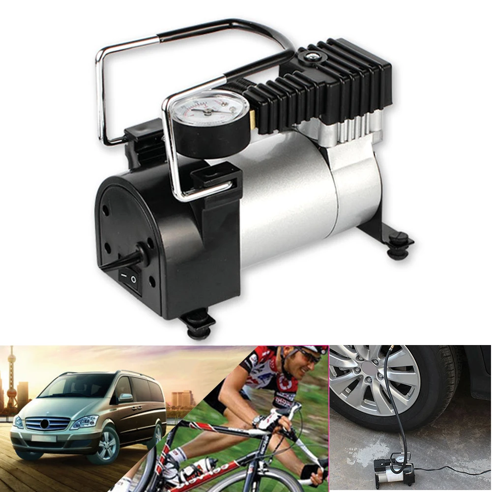 12V 150psi Heavy Duty Air Compressor Deluxe Portable Metal Car Tyre