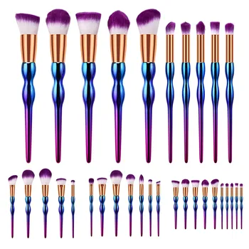 

5/7/10 Pcs Gourd Colorful White And Purple Multifunctional Mask Cute Brush Makeup Brush Set Foundation Kit Brochas Maquillaje