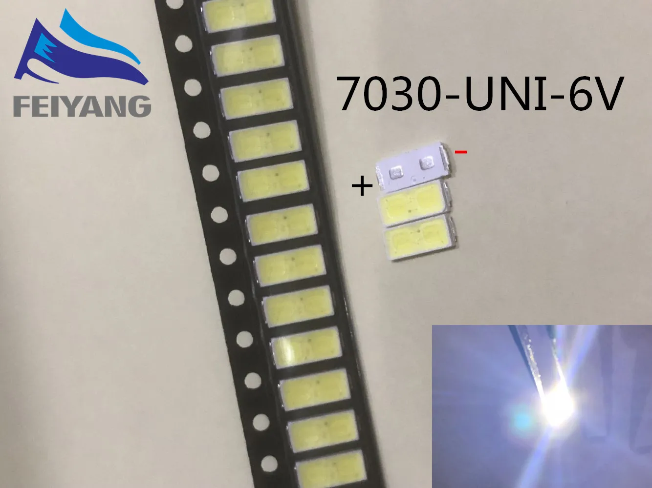 500PCS Maintenance of UNI LED LCD TV backlight lamp with light emitting diode 6V tube 7030 SMD beads | Электронные компоненты и