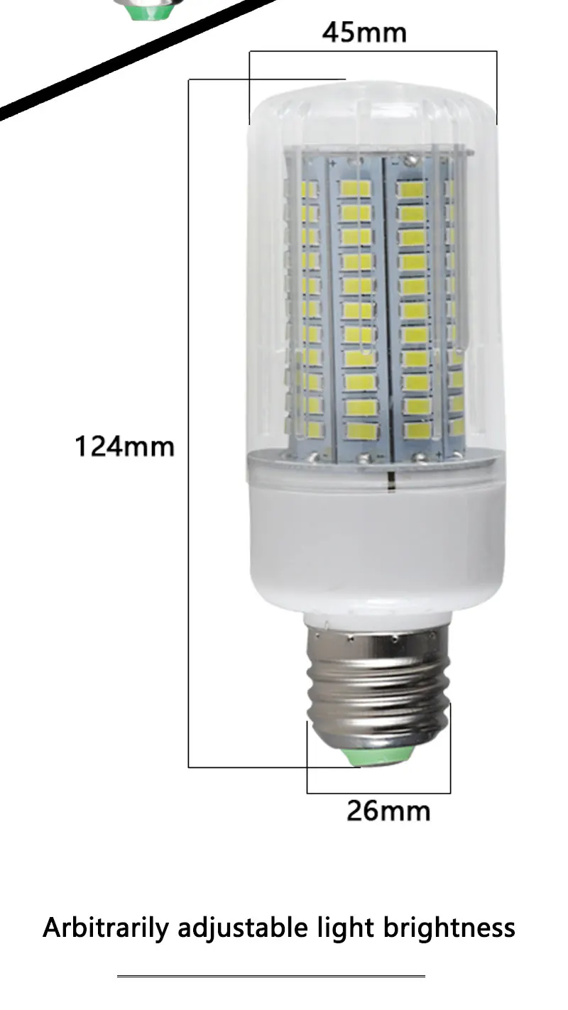 Ampoule E27 светодиодные лампы 110 В 220 в диммер 25 Вт высокой мощности супер матовый кукурузной формы энергосберегающие лампы для дома гостиной ампулы