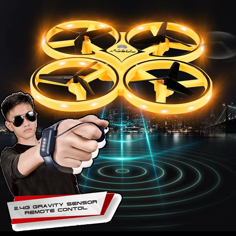 

Gravity Sensor 2.4Ghz Remote Control LED Quadcopter Drones Alitude Hold Infrared Interactive Flying Toys Gifts for Kids VS H56