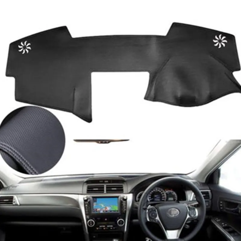 

Car styling For Toyota Camry 2006-2012 Leather Car Dashboard Cover Non-Slip Dash Mat Pad sticker car accessories