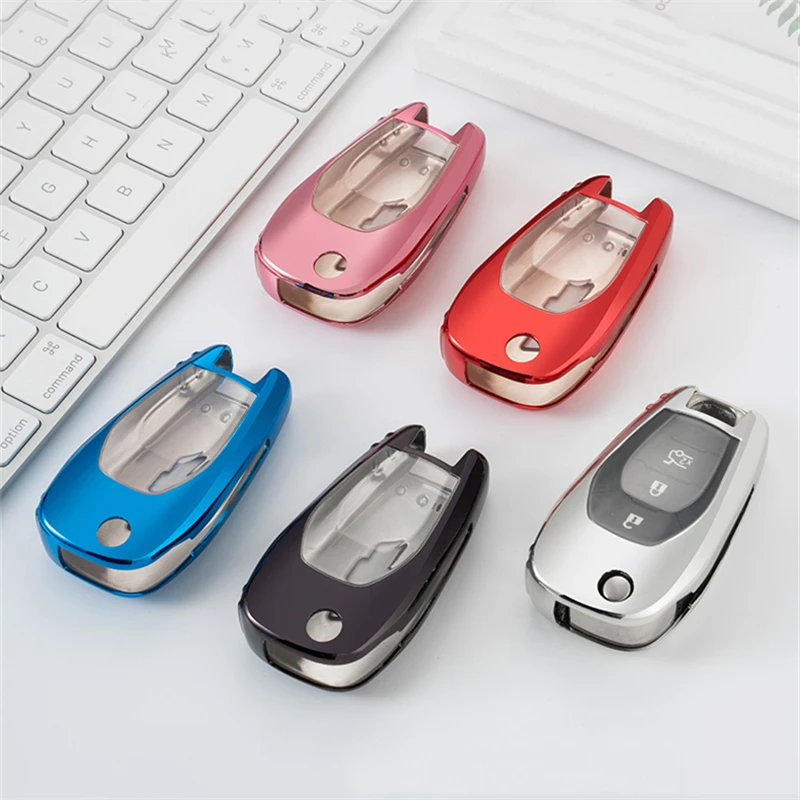 

soft TPU Housing for Chevrolet Aveo Cruze 2014 2015 2016 2017 New Replacement 3 Button Folding Flip Remote Car Key Shell Case
