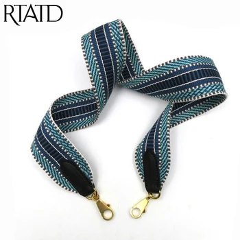 

New Women Handbag Strap Customise Lady Shoulder Bag Strap Patchwork Color Gold Buckle high grade Handle For Women Bag Belt Q0160