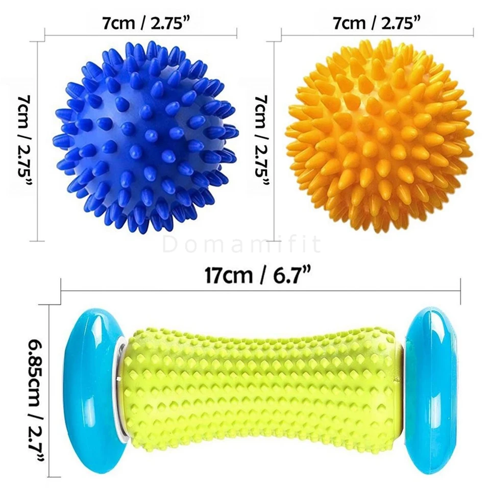 Soft Rubber Foot Massage Roller hard Spiky Ball Deep Tissue Acupresssure Recovery Relax Foot Back Shoulder Leg Hand Tight Muscle