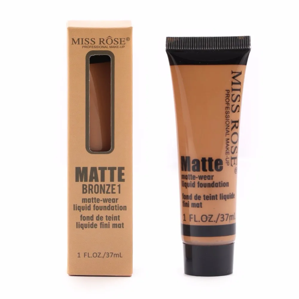 

Long Lasting Body Face Full Coverage Foundations Concealer Waterproof Matte Bronze Color Base Makeup Liquid Foundation
