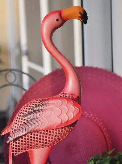 High-60cm, вилла украшения сада новоселье подарок розовый металл Фламинго любовь птица украшения сад отчет
