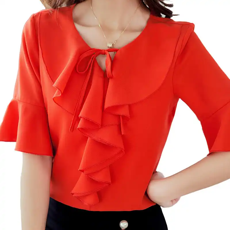 blusas rojas de moda 2019