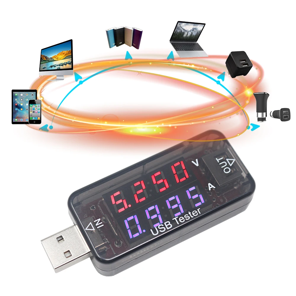 USB зарядное устройство Тестер батареи монитор 3,3-30 в 0-5A USB Тестер Цифровой DC Напряжение измеритель тока Зарядка телефона монитор