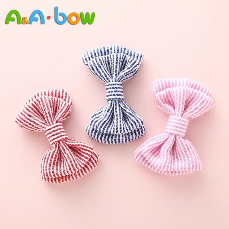 3pcs/lot Striped Hair Bow Hair Clips For Babys And Kids Hairpins Girls DIY Hair Bows Headbands Hair Accessories afbeelding