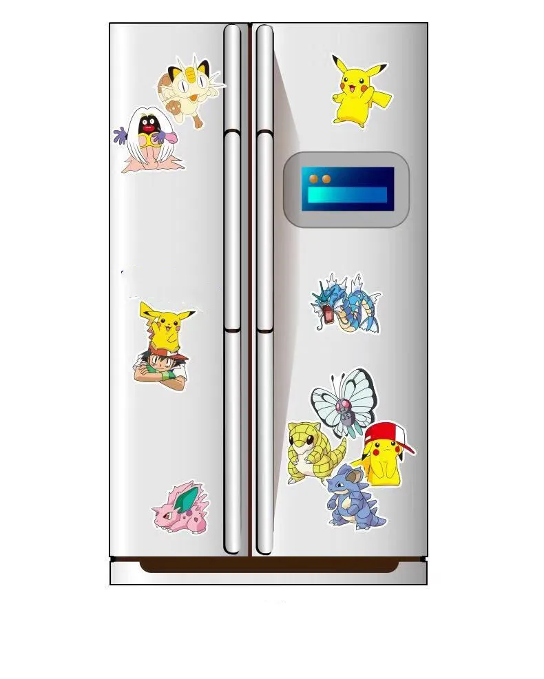 80 шт. водонепроницаемый мультфильм pkm Наклейки для декора стен холодильник велосипед Стикеры для автомобиля ноутбука Рисунок Игрушки