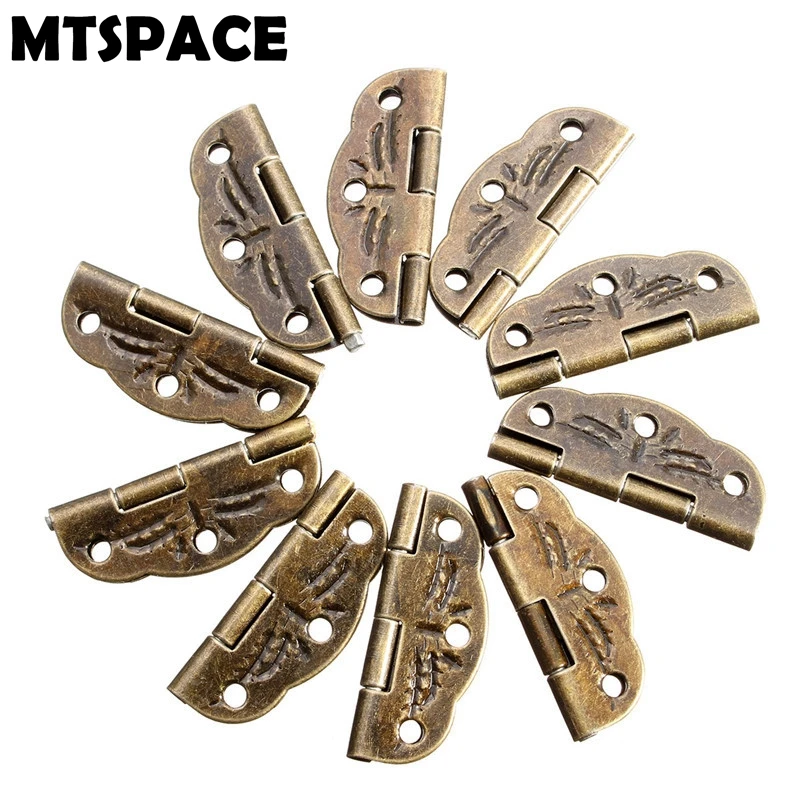 MTSPACE 10pcs/Set 30mm x22mm Door Butt Hinges Alloy rotated from 0 degrees to 280 degrees Antique Bronze Tool Parts MTSPACE 10pcs/Set 30mm x22mm Door Butt Hinges Alloy rotated from 0 degrees to 280 degrees Antique Bronze Tool Parts
