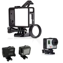 Для Go Pro Аксессуары Стандартный рамка GoPro Стандартный кадра (Камера + ЖК-дисплей BacPac/Батарея) + UV объектив комплект крепление для GoPro Hero3 3 + 4