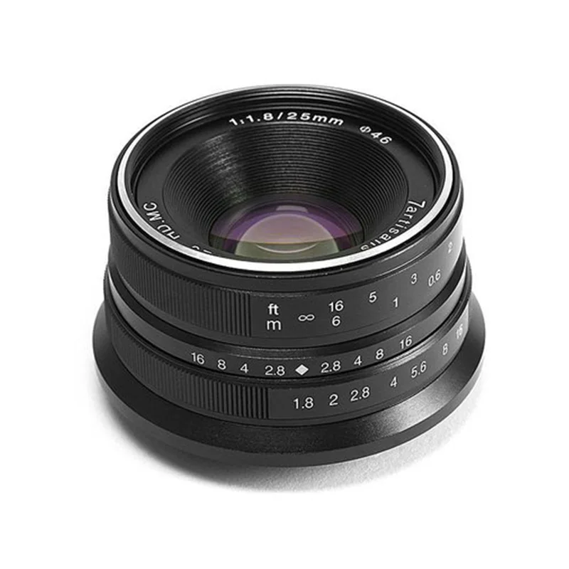 7 ремесленников 25 мм F1.8 Prime Lens to micro-одиночная серия для sony E Mount Micro 4/3 или fiji-XF mount или canon M-mount micro-Cameras