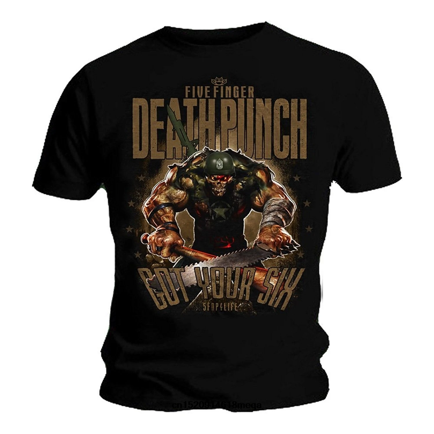 Возьмите Забавные Футболки Мужские Футболка Five Finger Death Punch Sgt основных обложки
