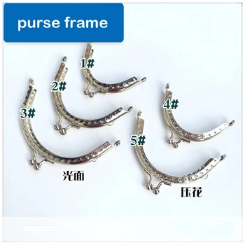 

silver color women knurling and bright edge women coin bag metal clasp purse frame 10pcs/lot