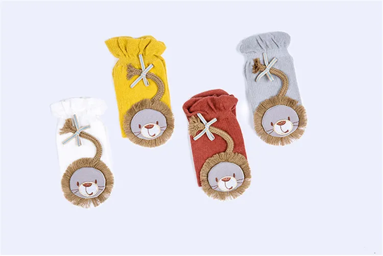 Хлопковые гольфы для малышей носки для мальчиков и девочек с мультяшными животными дешевые детские носки с изображением Льва для мальчиков на весну и осень