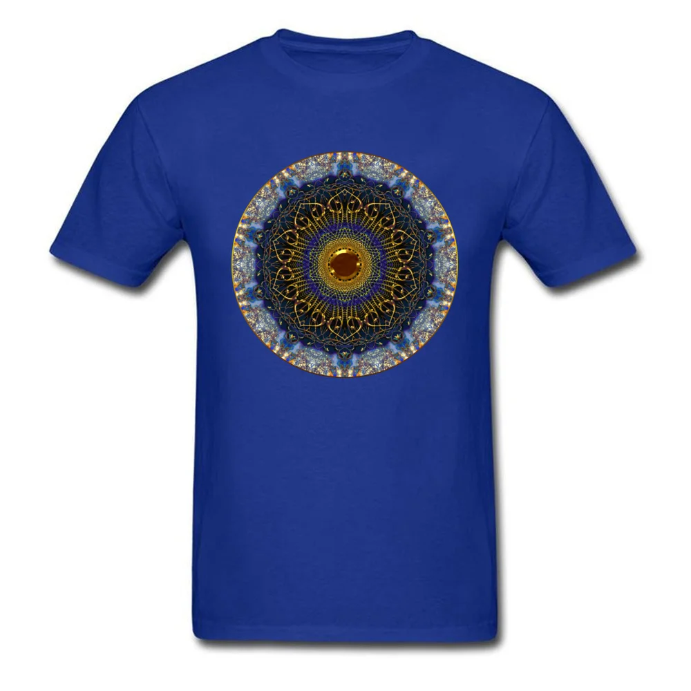 GOLD MANDALA DESIGN T SHIRT 65_blue