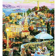 21034 закат романтический журнальный столик-краска по комплекты номеров для взрослых DIY