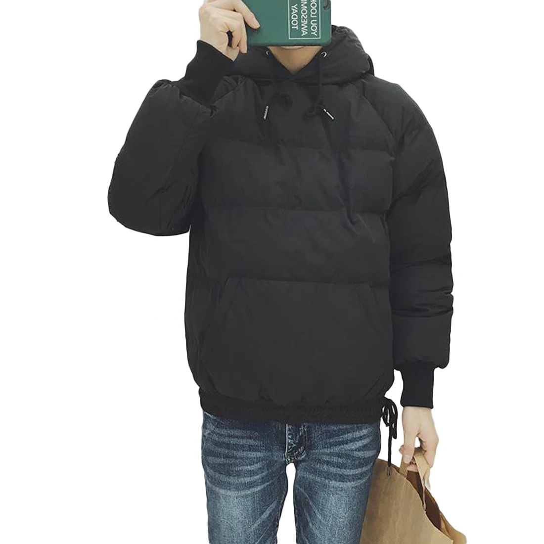 Buy Fashion New Style Men's Down Jacket Hood Thick