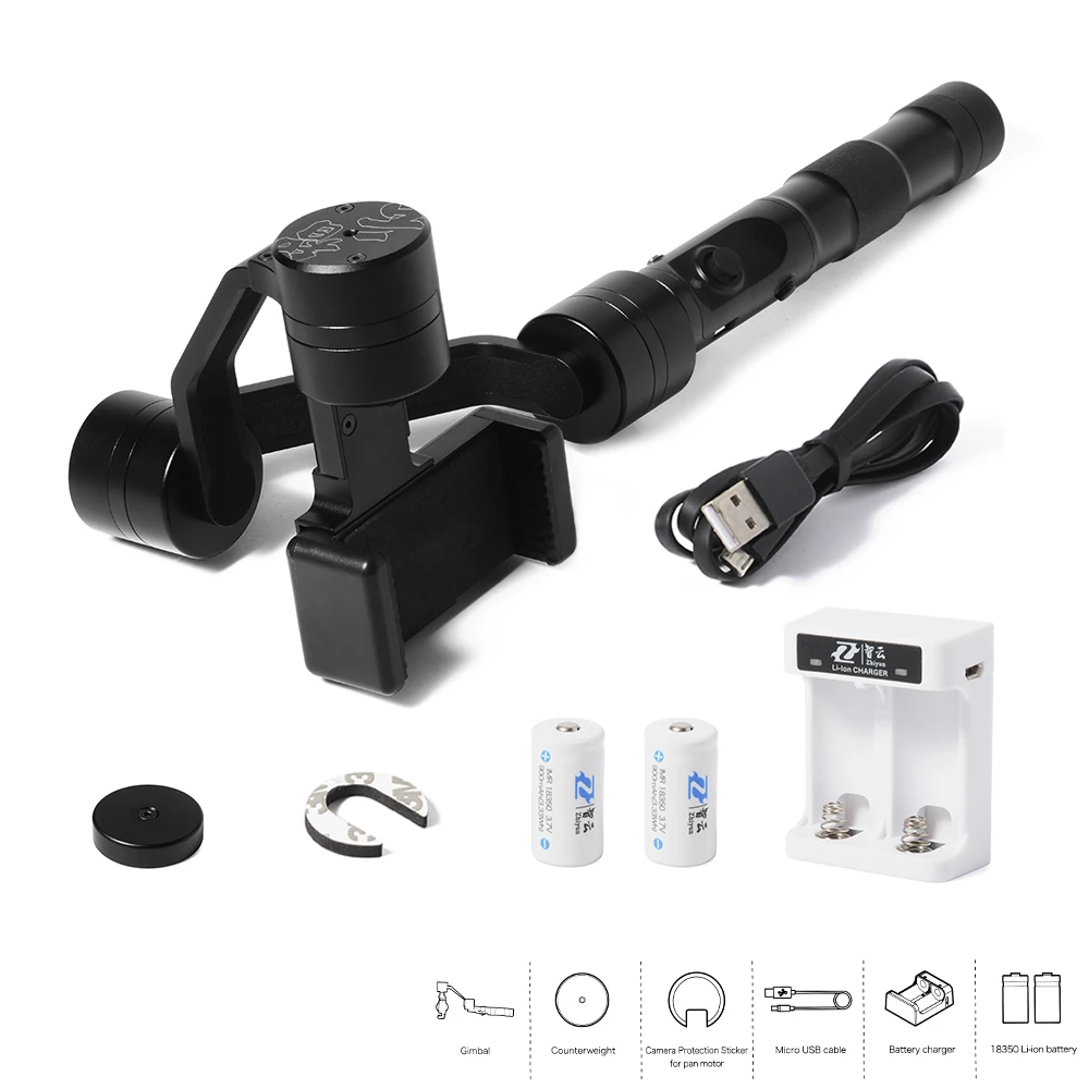 

Zhiyun Smooth-C+ 3-Axis Phone Handheld Stabilizer Steadycam For iPhone 6 TV062