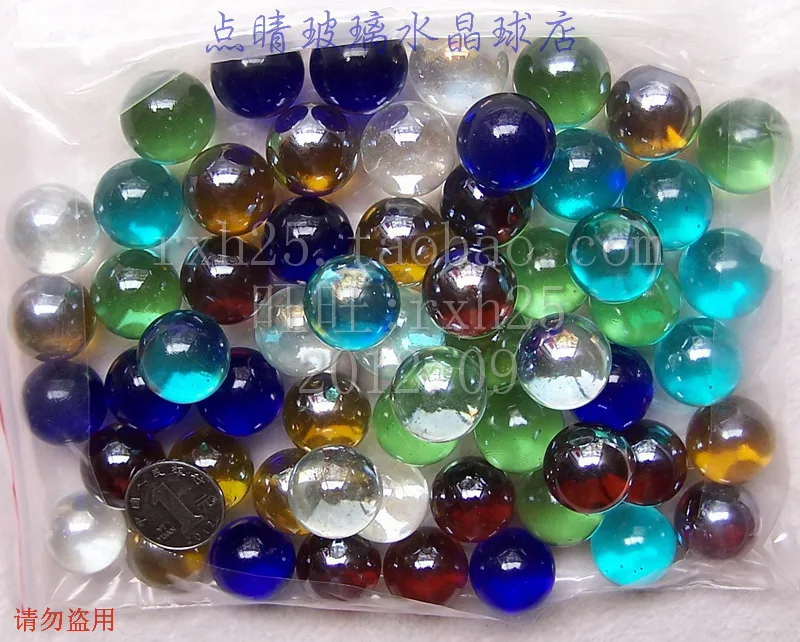 Solid color 22mm 60pcs glass ball glass marbles fish tank vase