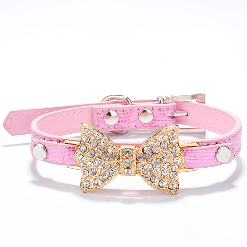 Аксессуары для собак ошейник из искусственной кожи с кристаллами|dog accessories|dog