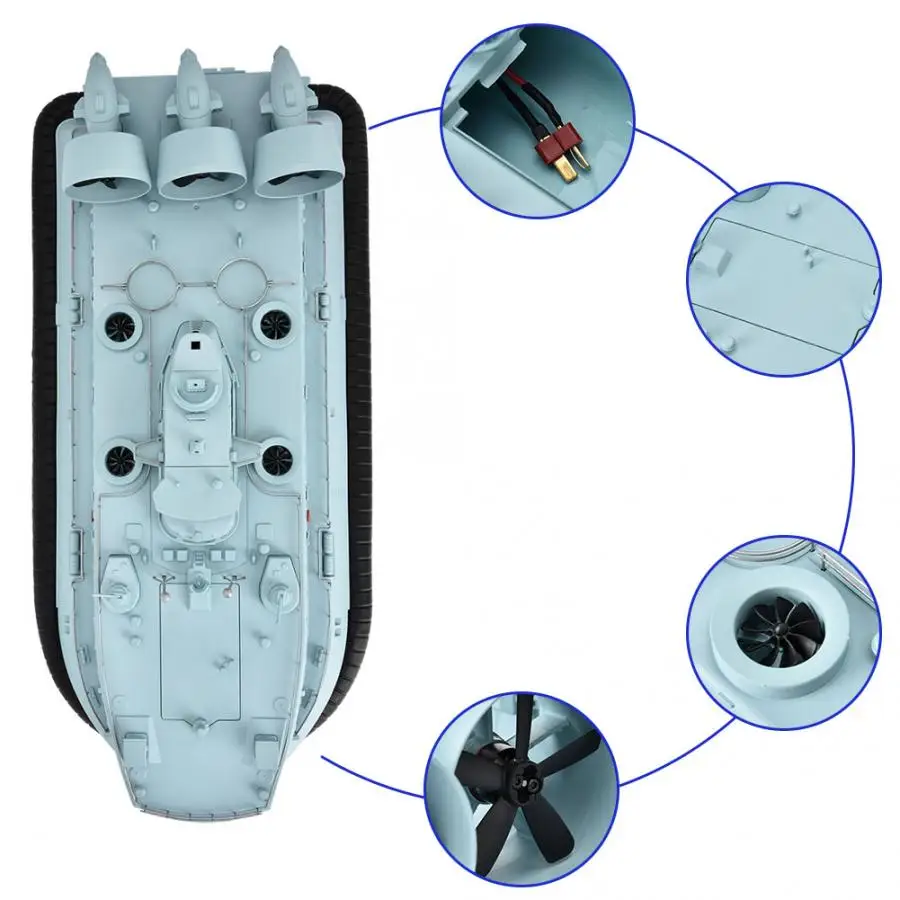 HG-C201 1/110 масштаб RC лодка военная электрическая модель лодки T2.4G 110-240 в корабль на воздушной подушке RC лодка-амфибия бесщеточная игрушка с евровилкой
