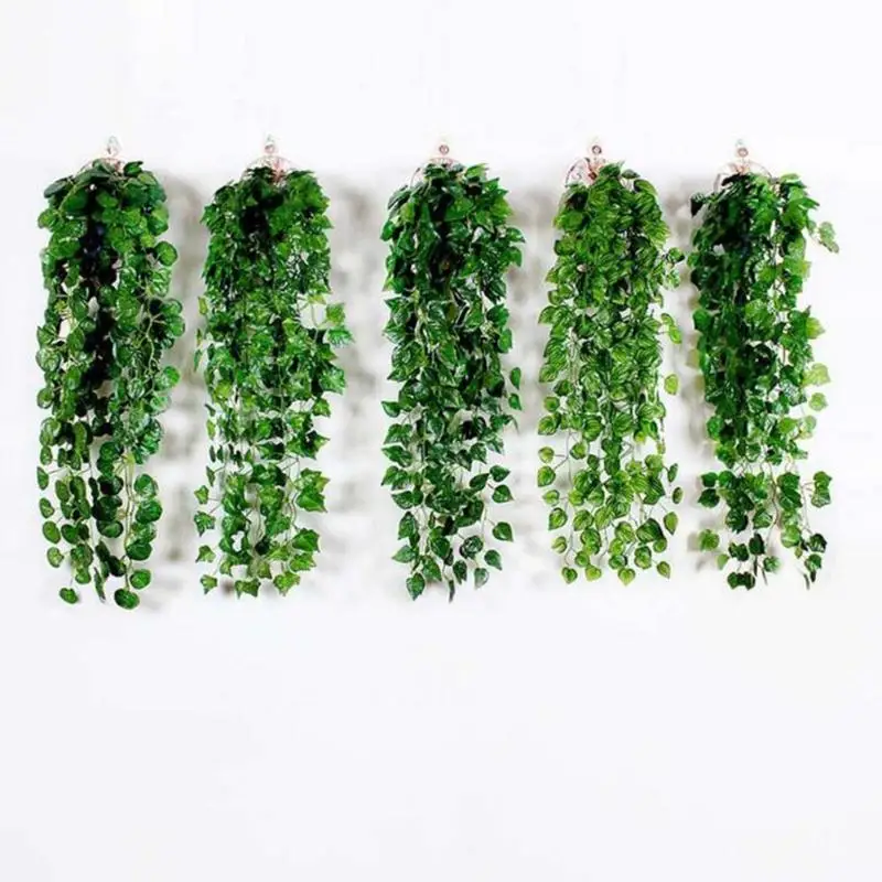 1PC 2M Artificial Vine Fake Hanging Vine Plant Leaves Garland Home
