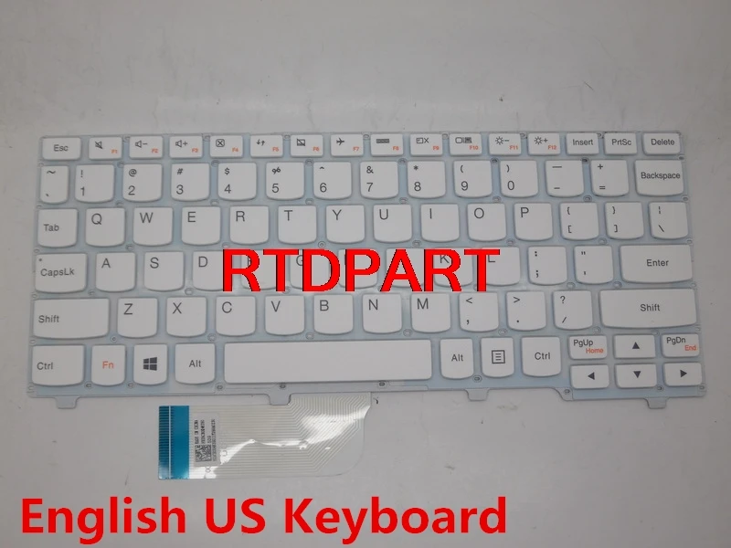 

Laptop Keyboard For LENOVO 100S-11IBY English US Layout White Without Frame 5CB0K48350 Palmrest