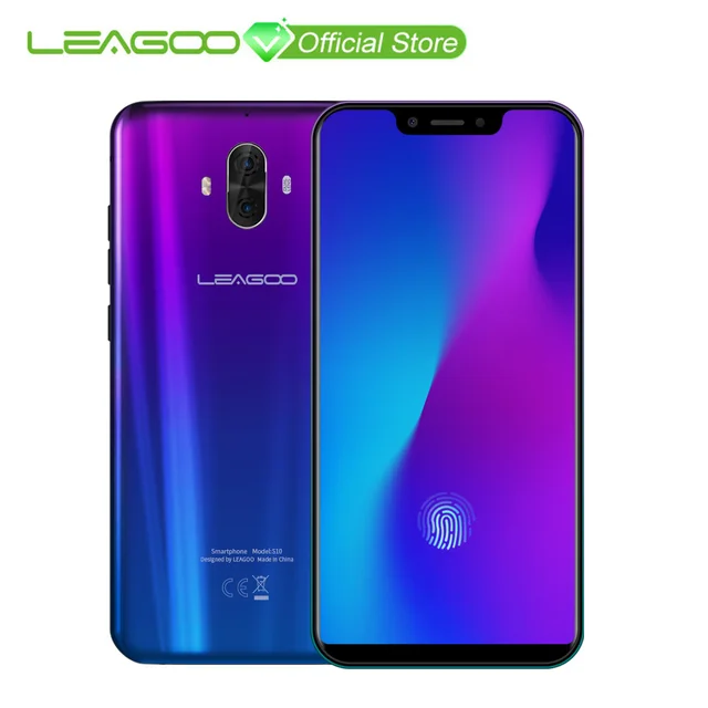 Глобальная версия LEAGOO S10 P60 6 ГБ 128 ГБ 6,21 "19:9 u-вырезка мобильного телефона 20.0MP 4050 мАч 9 В/2A в Экран отпечатков пальцев Android 8,1
