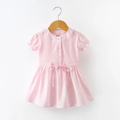 Vidmid детский платье для девочек платье принцессы хлопковая одежда для малышей; платья для девочек; летняя детская одежда с короткими рукавами платье для девочек es 7071 01 - Цвет: as photo