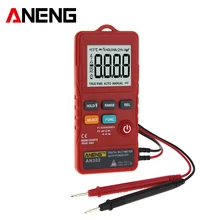 ANENG AN302 true rms digital multimeter tester 8000 Counts A multimetro transistor testers banana aligator peak cable meter