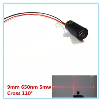 

9mm 650nm 5mW Red 110 degree Cross Line Laser Module Industrial Grade APC Driver TYLASERS