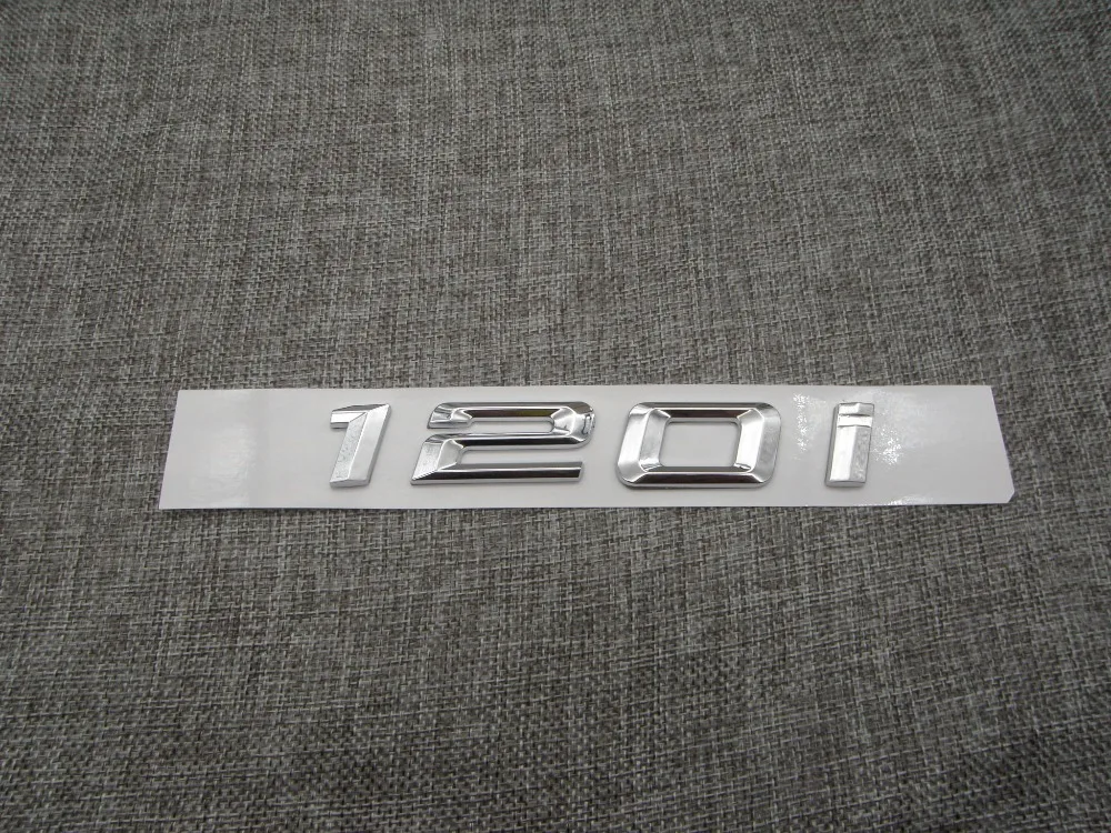 Хром блестящий серебряный ABS числа буквы слово автомобиля эмблема значка на багажник письмо наклейка Наклейка для BMW 1 серии 120i