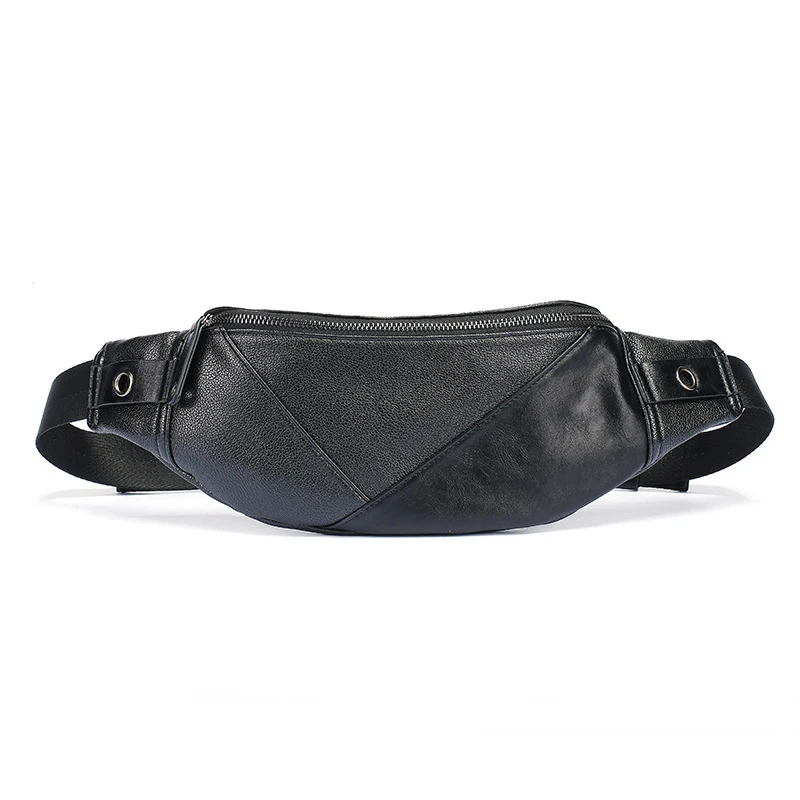 Поясная сумка для женщин и мужчин, Высококачественная Водонепроницаемая полиуретановая сумка через плечо, модная черная поясная сумка, Повседневная дорожная сумка для мальчиков - Цвет: Black