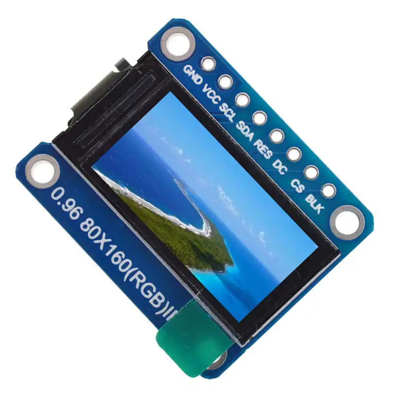 Ips 0.96 Inch 8 Pin Spi Hd 65K Full Color Tft Module St7735 Drive Ic 80 x 160 Lcd Display 3.3V Spi Interface For Arduino Diy