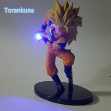 Dragon Ball Z Action Figure Son Goku Kamehameha Led Light DIY Display Toy Esferas Del Dragon